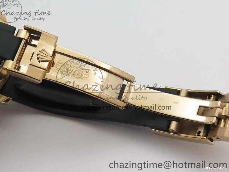 0209 GoodFit Yacht-Master 40mm 116695SATS BP Maker Best Edition Crystal Bezel On Black Rubber Strap Swiss ETA 3555